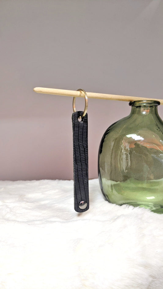 Le Porte-clé personnalisé - Lézard Noir