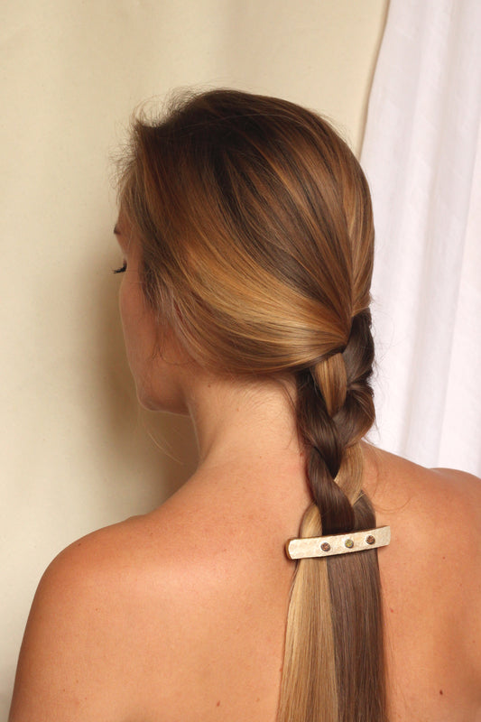 La Barrette Attachante - Python Beige