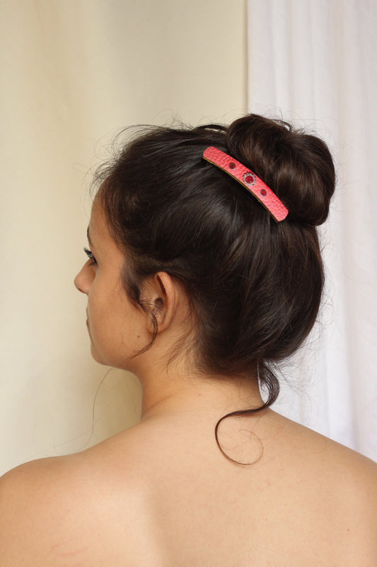 La Barrette Attachante - Rose Flamingo