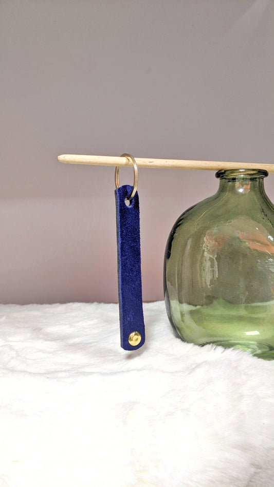 Le Porte-clé personnalisé - Velours Marine