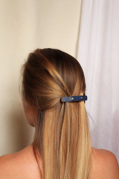 Atelier Créatif Maroquinerie - Personnalisation Barrette à Cheveux Cuir