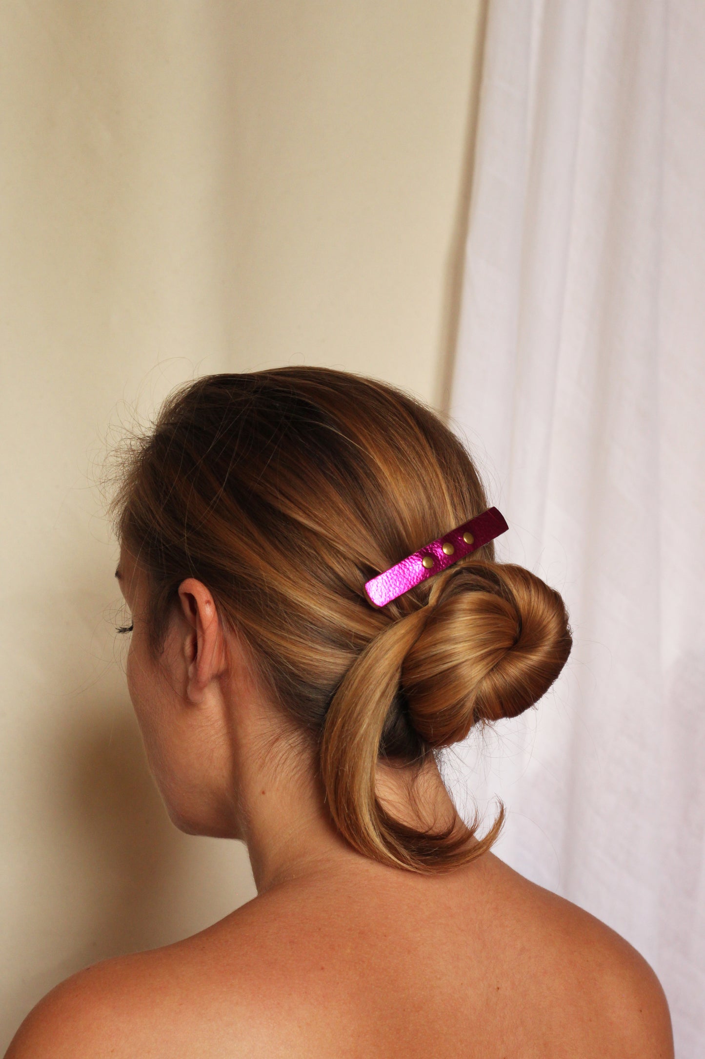 Atelier Créatif Maroquinerie - Personnalisation Barrette à Cheveux Cuir
